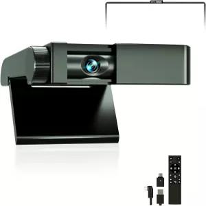 4K 웹캠 - 1/2.55인치 센서 듀얼 오토포커스 디지털 마이크 노트북/PC/Mac용 메탈 유니바디 스컬프트 미니