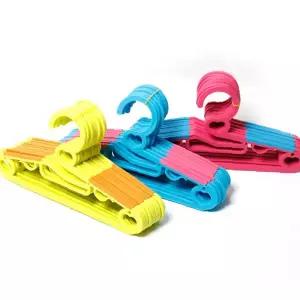 하트 디자인 유아 옷걸이 10p 미끄럼 방지 플라스틱 어린이 행거 의류 보관