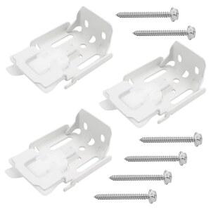 헌터 더글라스, 터넥스, 컴포트엑스 및 ALTA와 호환되는 창문 그늘용 마운팅 브래킷, 블라인드 그늘용 브래킷 부품, 실루엣, 난터킷, 피루엣, 3개의 브래킷, 흰색