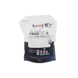 6형제소금밭 맛핌 신안 천일염 해양심층수 꽃소금 500g 2개