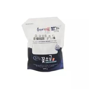 6형제소금밭 맛핌 신안 천일염 해양심층수 꽃소금 500g 3개