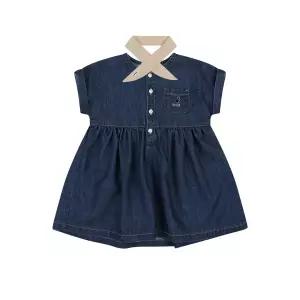 [롯데백화점]캉골 [베이비] 쿨 데님 원피스 & 스카프 세트 SB 2D16 블루 (BSBCOP2D160BU)