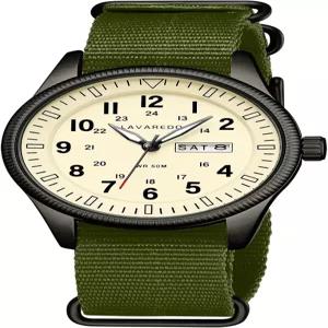 보미외 남성용 나일론 슬립스루 스트랩 유니 밀리터리 시계 및 날짜 표시 발광 아날로그 전술 야전 방수