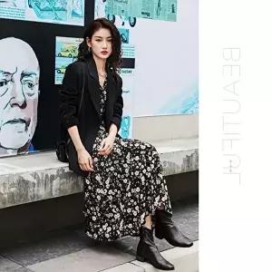 원피스 허리끈 롱 플라워 편한 (HSJ-WFFOD1K)