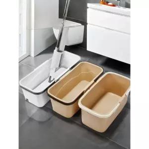 프리미엄 사각 버킷 물통 청소통 걸레통 세차통 더블핸들 화이트