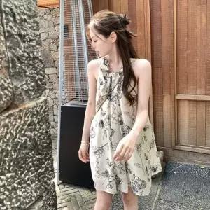 여자 여름 시원한 민소매 플라워 미니 원피스 청순 (HSJ-WF2DEB0)