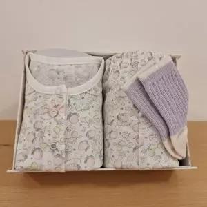 [밍크뮤](김해점)[26년SS출산선물] IV)후르츠퐁퐁뱀부반팔내의&베이직골지단말세트(36370-054-18*36114-...