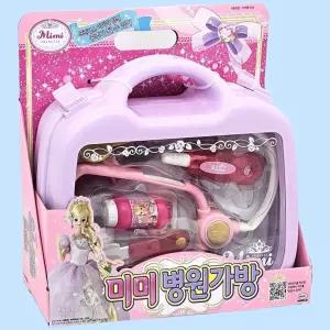 라푼젤 병원가방 어린이 역할 놀이 장난감 인형 의사놀이 세트 청진기 주사기 도구 포함