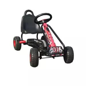 4륜 페달 바퀴 페달좌석 놀이 야외 조정 이상 빨간색 카트 안전 레이싱 1 오