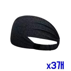 TBZ 스포츠 빠른 흡수 밴딩 헤어밴드(챠콜) x3개