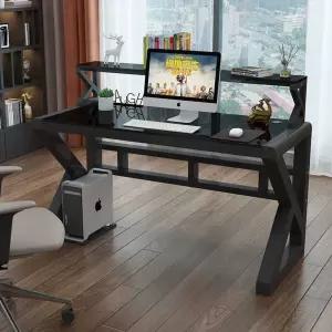 컴퓨터 책상 테이블 원목 게이밍 심플 컬러 2인용