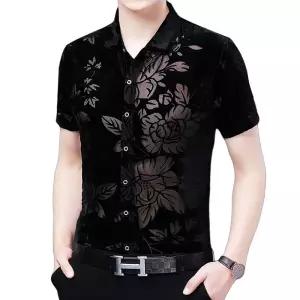 남자 댄스복 상의 남방 셔츠 슬림 살사 트로트 레이스