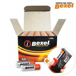 벡셀 도어락 리모컨 프라임 알카라인 건전지 벌크 AA 20알+잔량측정기