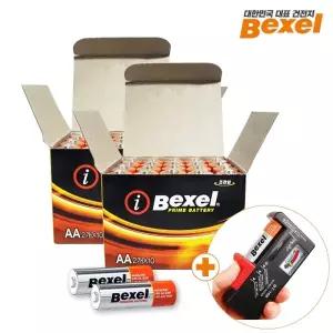 벡셀 도어락 리모컨 프라임 알카라인 건전지 벌크 AA 40알+잔량측정기