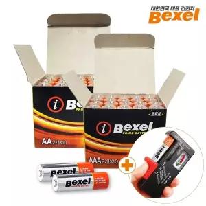 벡셀 도어락 리모컨 프라임 알카라인 건전지 벌크 AA 20알+AAA 20알+잔량측정기