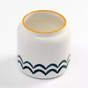 TBZ 미니 도자기 깔끔 포인트 화분(물결)
