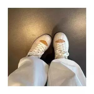 여성패션 캔버스화 소가죽 버전 통굽 스트랩 빈티지 운동화 빵 슈즈 DL5