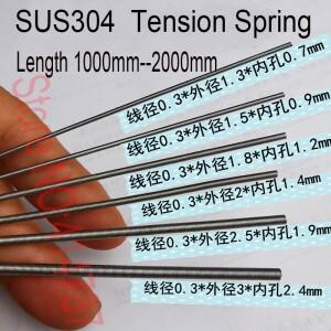 1pcs 0.3mm 와이어 스테인레스 스틸 텐션 스프링 외장 오일 씰 길이 1000/2000mm