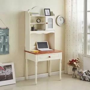 화이트 전면책상 전면 서재책상 책꽂이 고급 공부용