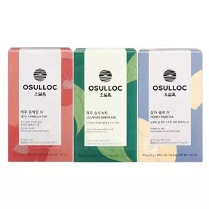 오설록 시그니처 3종 세트 60입 (제주 순수 녹차 + 제주 동백꽃 + 삼다 꿀배 티)