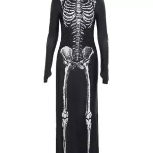 성인 여성 할로윈 섹시 코스튬 코스프레 뼈 복장 의상 옷 달라붙는 해골