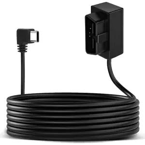 대시캠 하드와이어 키트 OBD 전원 케이블 USB 타입 C 어댑터 충전 저전압 보호 11.6V 자동 차단 GPS