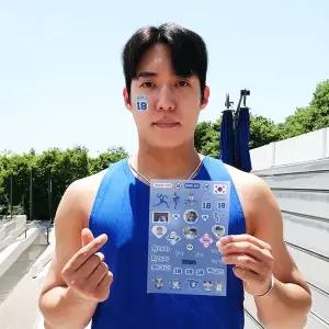 [네오플레인][삼성라이온즈] 원태인 선수 스포츠 야구 타투 스티커 응원용품 페이스 페인팅 건식 판박이