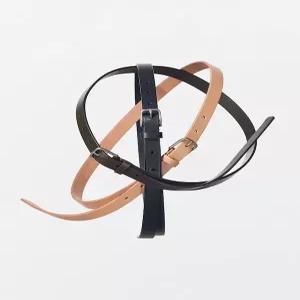 유니클로 남녀공용 내로우 롱 레더 벨트 3색 