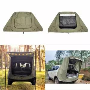 캠핑카텐트 트렁크텐트 폴대형 카키 차량도킹텐트 차박도킹텐트