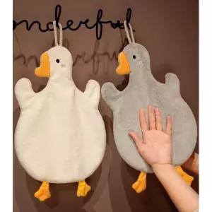 cm00217 손수건 수건 닦기 귀여운 침받이 캐릭터 걸이 거위 흡수 손수건 닦기 작은 귀여운