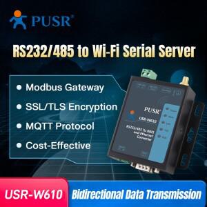 PUSR RS485 RS232에서 WiFi로 변환하는 시리얼 디바이스 서버 시리얼에서 WiFi로 이더넷 변환기 모드버스