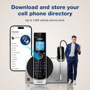 VTECH DS6771 셀에 응답기 인터콤 무선 자동 연결 DECT 핸드셋 헤드셋 전화