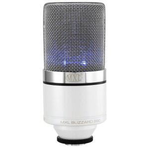 팟캐스트 노래 스튜디오 녹음 게임 스트리밍을 위한 MXL 990 콘덴서 마이크 블루 LED 조명 XLR 대형 다이어프램 블리자드
