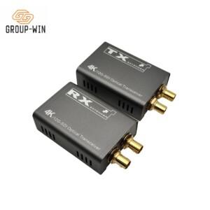 4K/12G-SDI 광 트랜시버 60Hz 2160P LC 광섬유 케이블을 통한 20Km HD SDI 비디오 오디오 수신기 확장기(SF