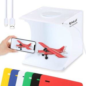 미니 사진 스튜디오 박스 PULUZ 20CM 촬영 20개의 접이식 소프트박스 전시용 배경 제품 6개의 키트 텐트 LED 조명 흰색 조명이 있는 휴대용