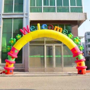에어아치 대형 풍선 공기 오색 무지개 광대 벌룬 개업식 오프닝 양면 증가 축하 장식 1.
