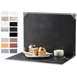 8PCS 16PATTERNS 테이블 상단 작은 음식 배경 키트 메이크업 제품 촬영 사진 보드 비디오 녹화 소형 사이즈 16 5X11 7인치