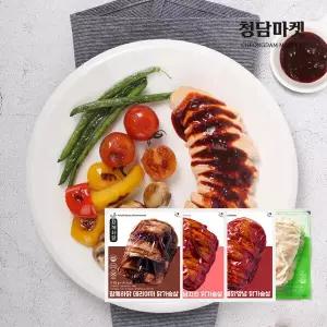 [청담마켓] 양념 닭가슴살 20팩 (데리야끼 5팩 + 양념치킨 5팩 + 불닭양념 5팩 + 와사비마요 5팩)