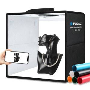 PULUZ 라이트 박스 사진 CRI가 포함된 12 X12 프로페셔널 디머블 슈팅 텐트 키트 95개의 흰색 조명 120개 LED 제품 전시용 배경 6개