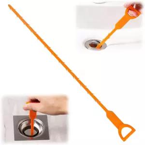 10팩 드레인 스네이크 샤워 헤어 막힘 제거기 싱크대 오거 클리너 도구50.5cm/19.88인치