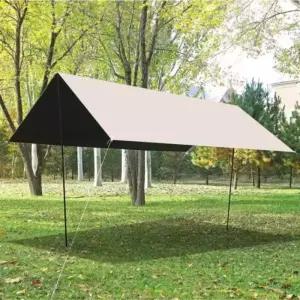 대형 블랙코팅 렉타 타프 감성 타프천 블랙 방수 베이지