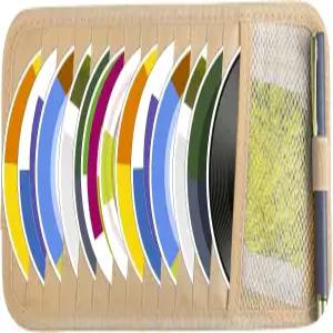 자동차용 몰레인 CD 케이스 홀더 DVD 차량용 선바이저 정리함 대용량 바이저 12개의 보관 슬리브 1개 메쉬