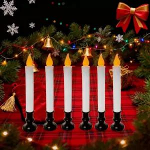 마이레카지 크리스마스 창문 LED 조명 - 블랙 베이스 황혼에서 새벽까지의 센서 실내 테이블 파티 장식용