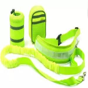 ELEOPTION 핸즈프리 반려견 목줄 트레이닝 간식 파우치 백 병 홀더 등산 워킹 조깅을 위한 반사 허리 벨트