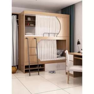 2층침대 이층침대 기숙사 벙커침대 사다리 학생 베드 원목
