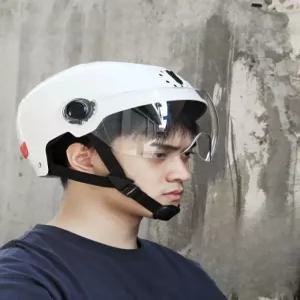 냉각 헬멧 에어컨 오토바이 시원한 바람 스쿠터 자외선차단 하프 공용 쿨링 바이크헬멧