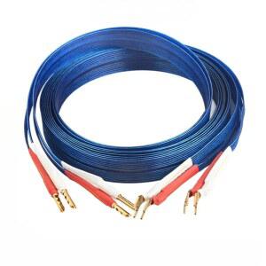 하이파이 스피커 와이어 스페이드 오디오 은도금 바나나 케이블 블루 레드 구리 플러그