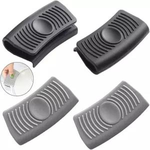 시후이메이 2쌍 실리콘 미트 핫팟 그립 핸들 커버 슬리브 핀치 전자레인지 프라이팬 스캘링 방지 장갑