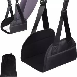 비행기 여행용 풋 해먹 휴대용 레스트 레그 길이 조절이 가능한 스트랩 2개로 장시간 비행 시 휴식과