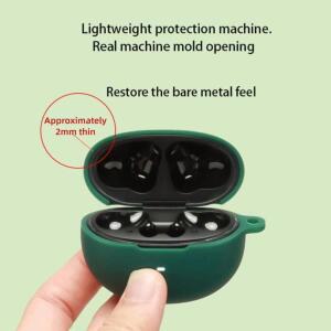 카라비너가 포함 낙하 방지 이어폰 케이스 QCY MeloBuds N70용 방진 헤드폰 보호 실리콘 임팩